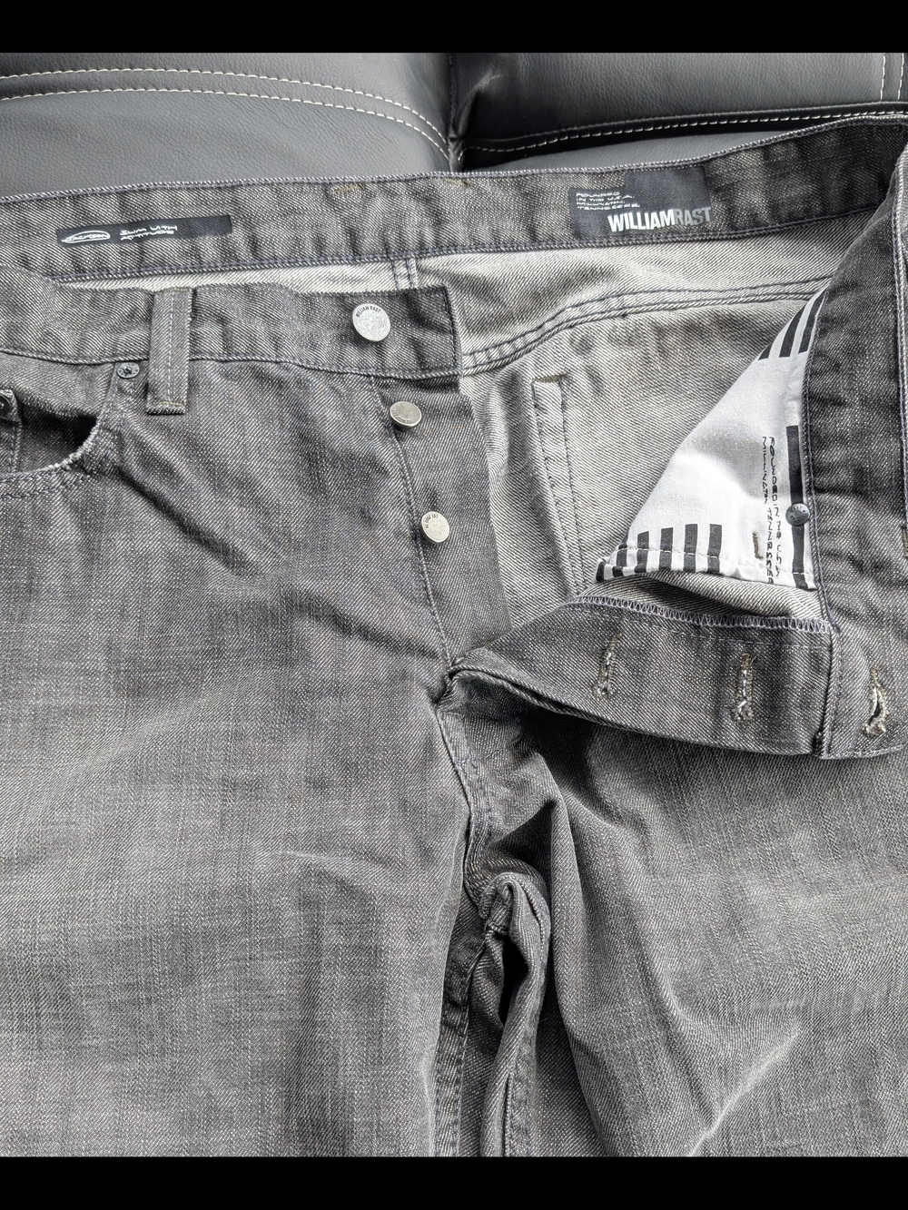 William Rast Jackson Slim Straight Jeans (40) Gunpowder - Picture 4 of 7
